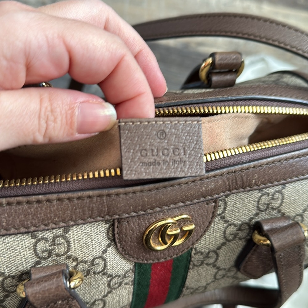 Gucci Brown Monogram Handbag - Picture 9 of 10